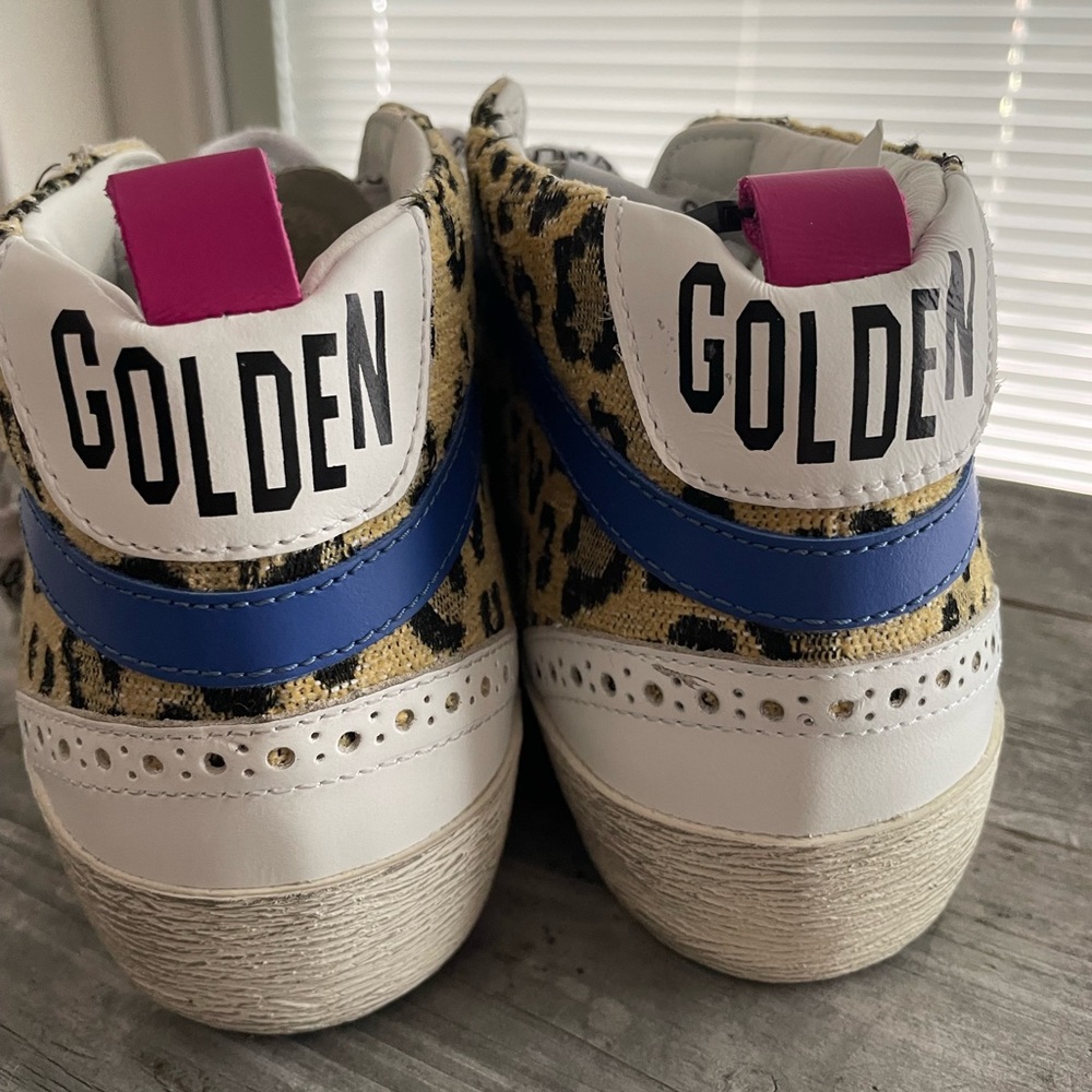 Brand new Golden Goose sneakers. Size 6.5 Standout design of leopard and stars!